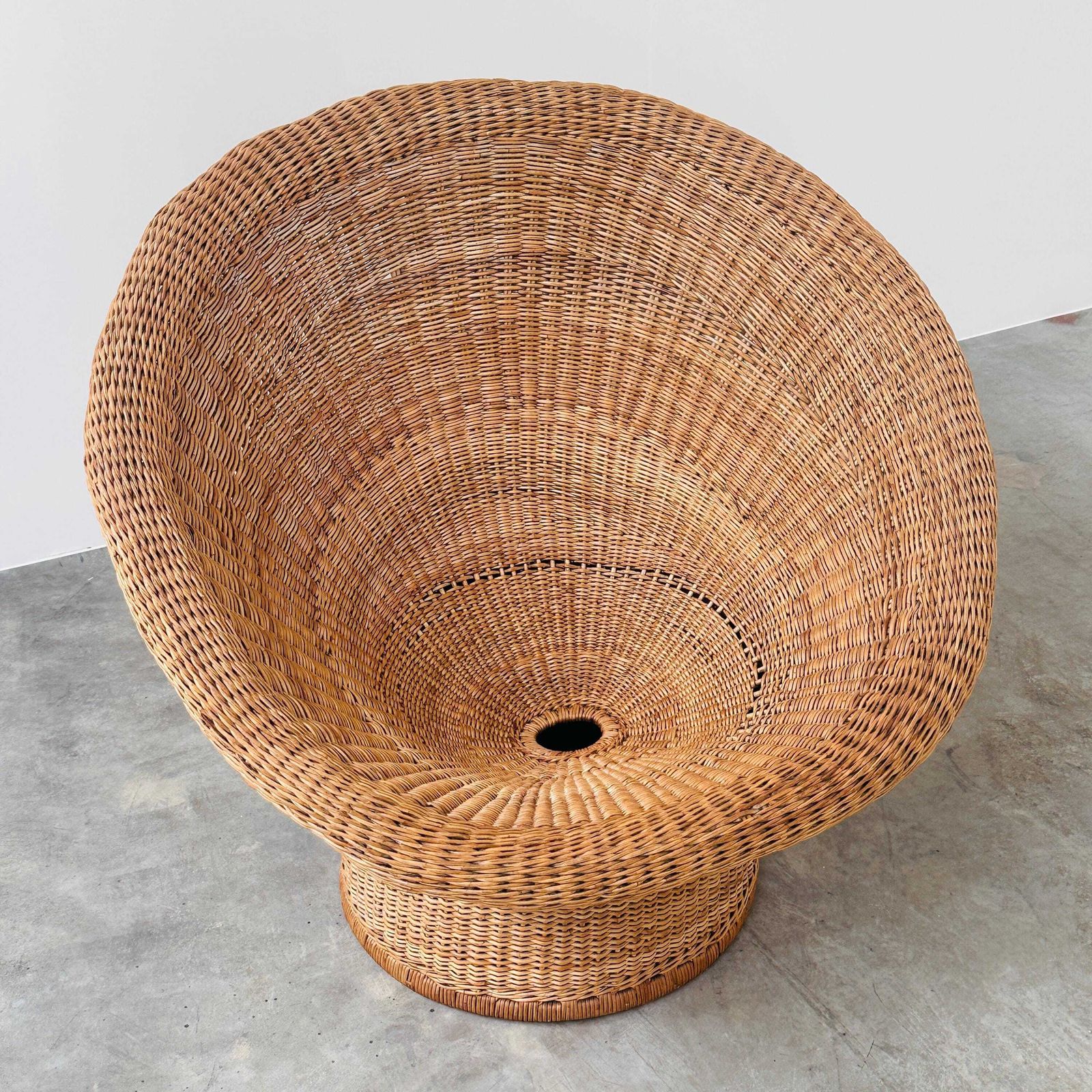 Egon Eiermann E10 Wicker Lounge Chair, Duitsland, jaren 1960