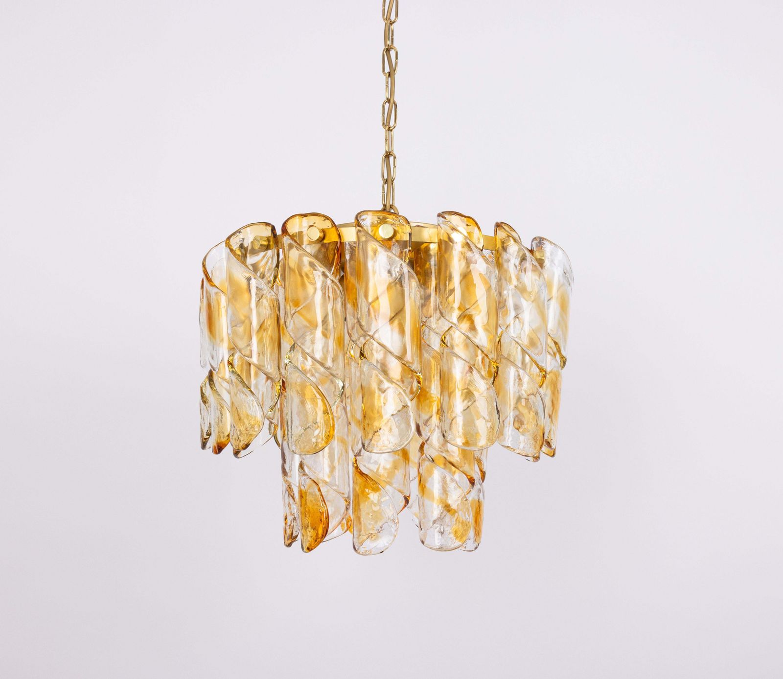 Grote plafondlamp met Murano glazen buizen van Kaiser, Duitsland, jaren 1960 photo furniture