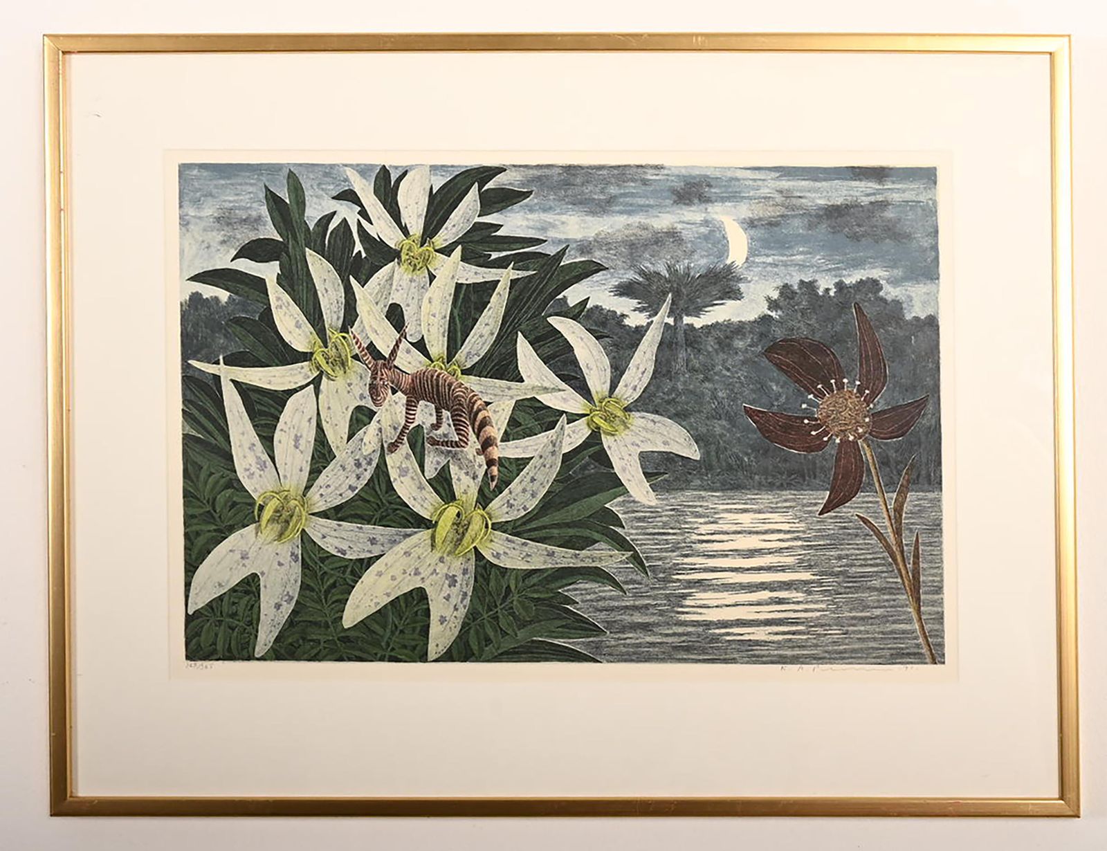 Karl Axel Pehrson – Compositie met planten en fantastische wezens, lithografie photo 710.0