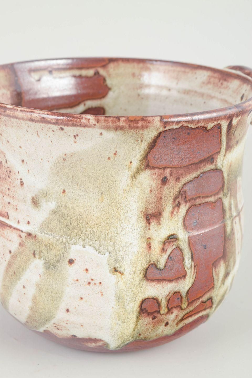 Jim & Henny Waldorff, Bornholm. Ceramic Planter With Glaze In Earthy Tones. photo for sale