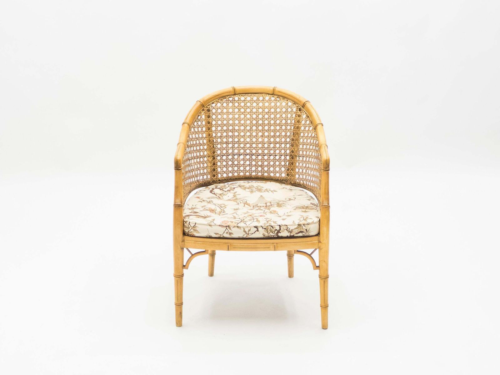 Fauteuils Mid-Century Modern Riviera française en bambou et cannage, années 1960 photo vinterior