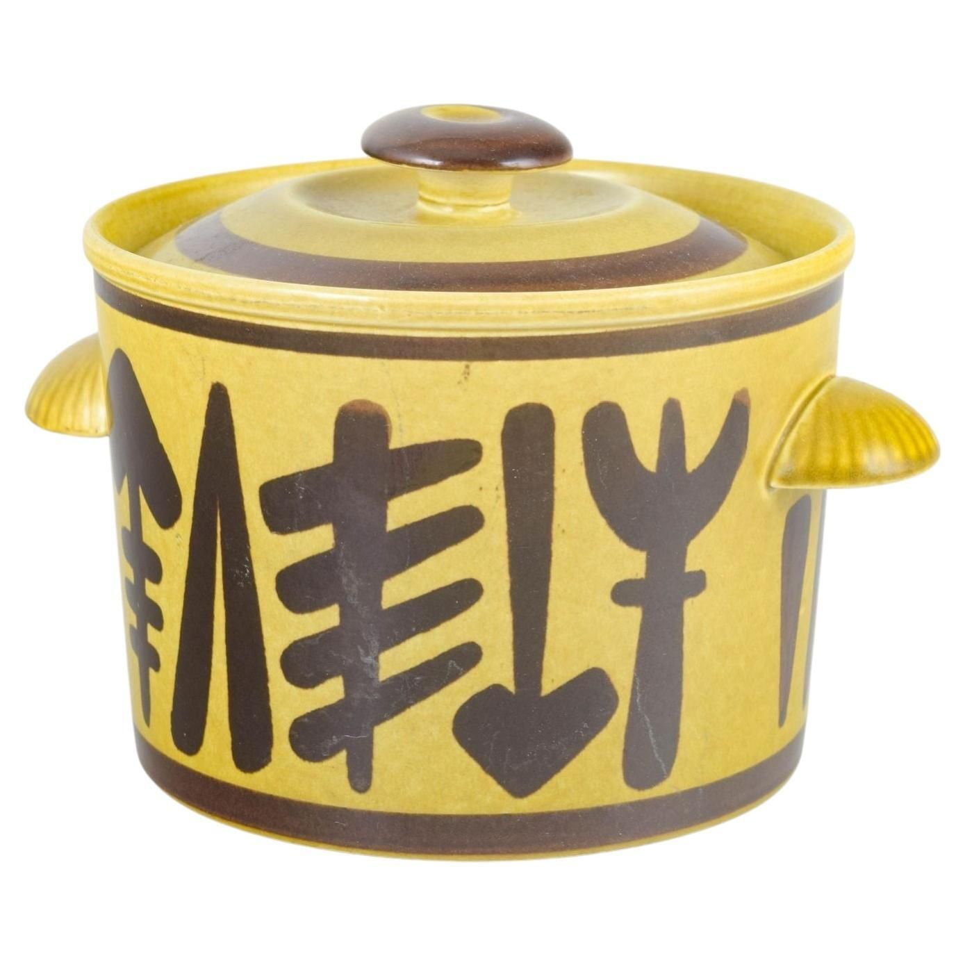 Upsala Ekeby / Gefle. Lidded Tureen In Glazed Faience .“Pang” Series, 1960s