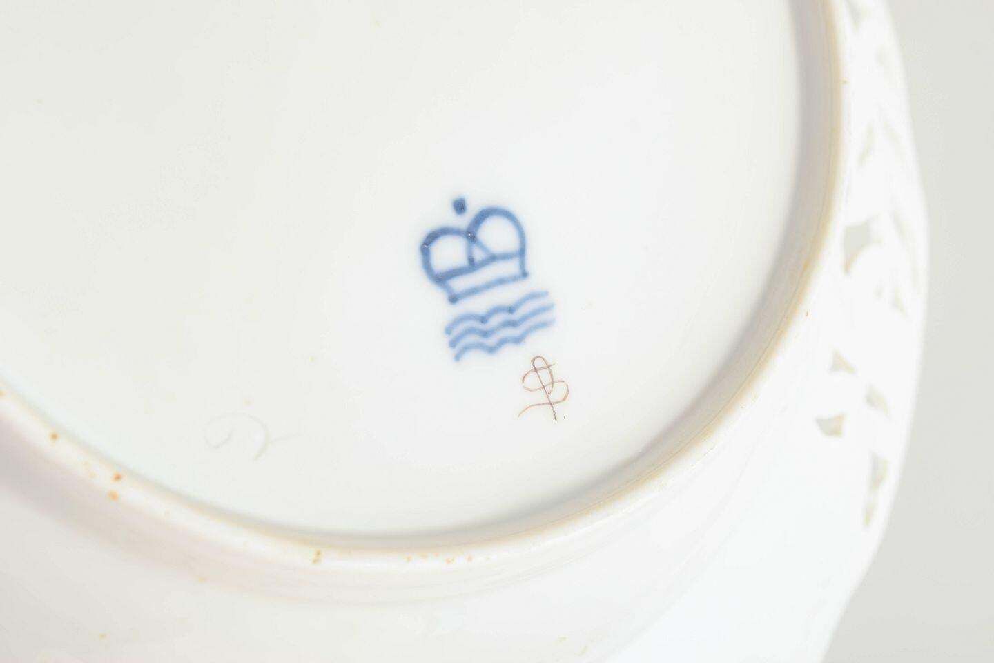 Royal Copenhagen. Deep Porcelain Plate With Floral Motif. Early 20th C. photo 181.0