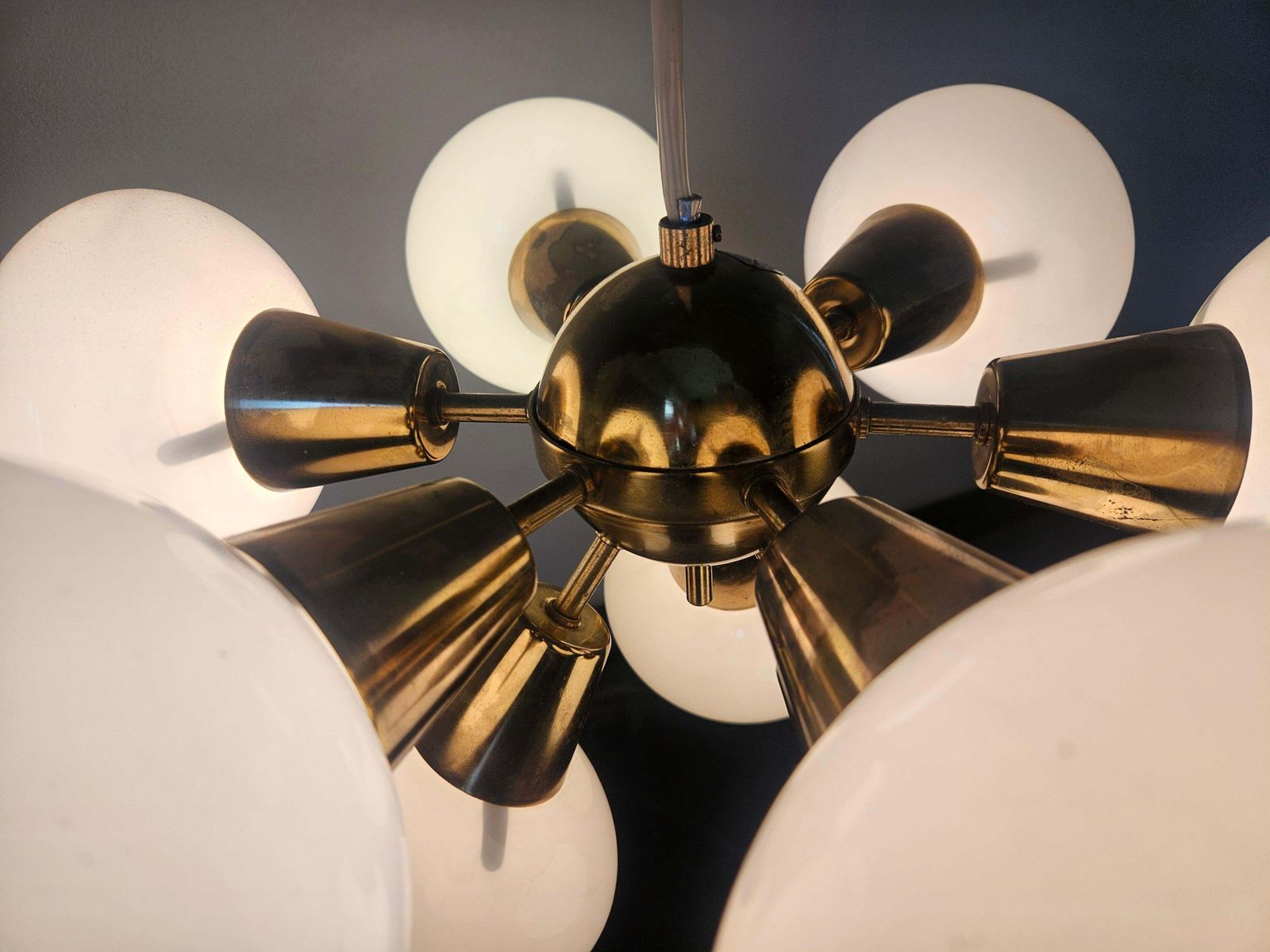 photo buy Rare Midcentury Chandelier Sputnik, Kamenicky Senov, 1970s