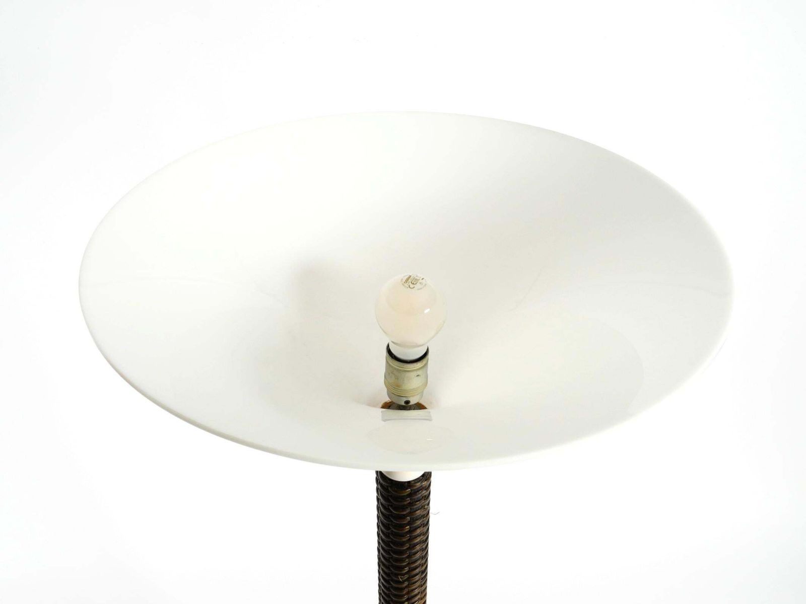 Xxl 70s Pop Art Floor Lamp With A Dark Brown Wicker Frame And A Plexiglass Shade photo buy