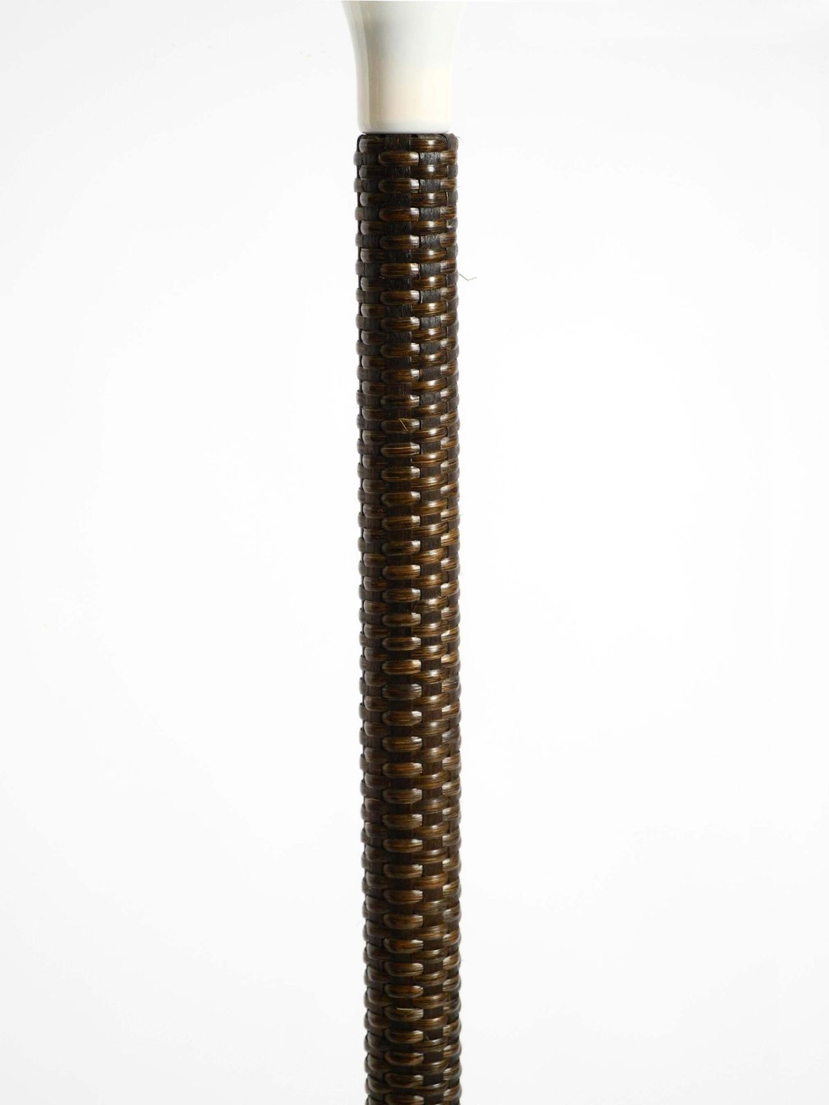 Lighting Xxl 70s Pop Art Floor Lamp With A Dark Brown Wicker Frame And A Plexiglass Shade photo