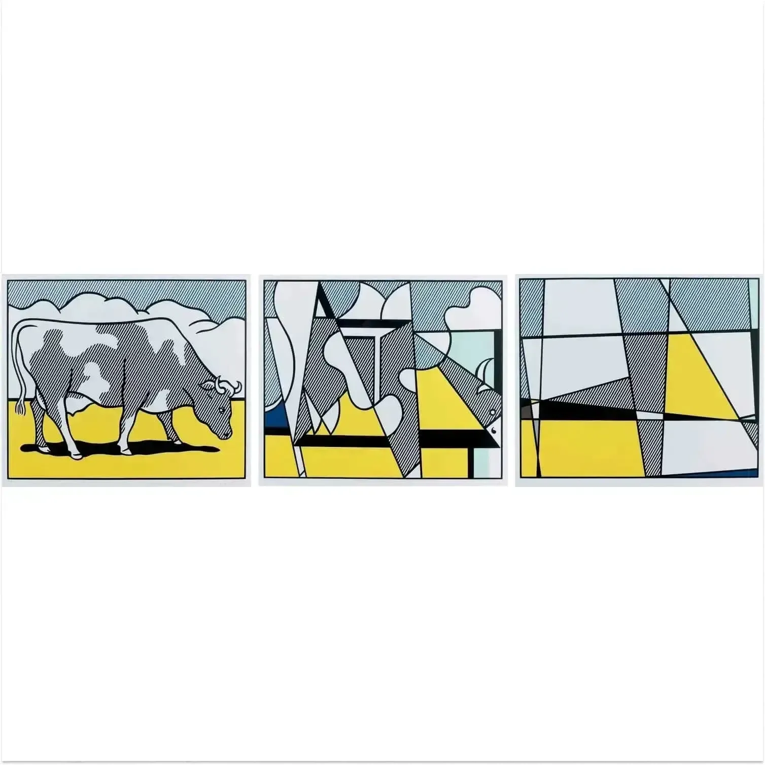 Roy Lichtenstein Cow Going Abstract Limited Edition Pop Art Print