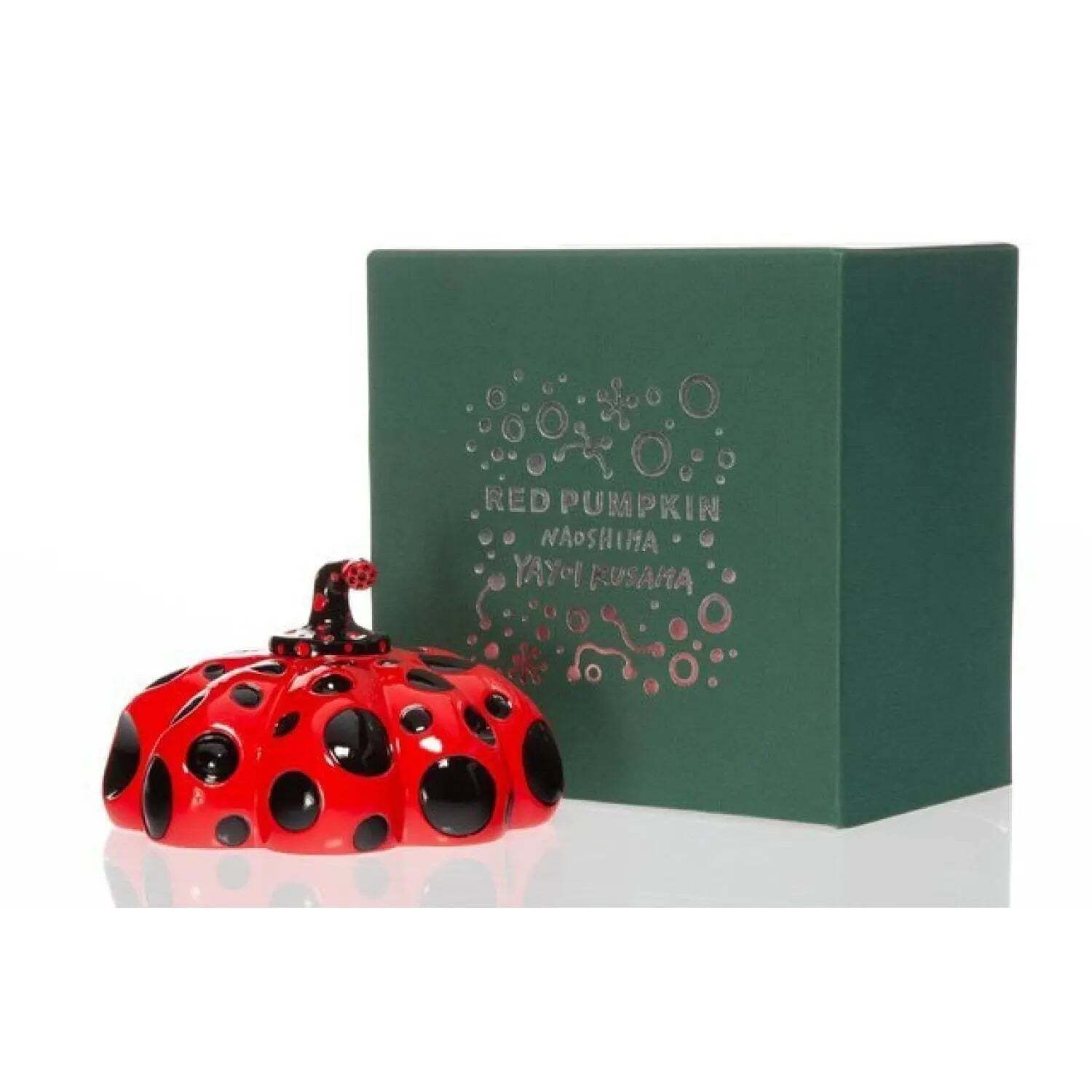 Sculpture en résine Yayoi Kusama Red Pumpkin Naoshima, édition limitée photo furniture