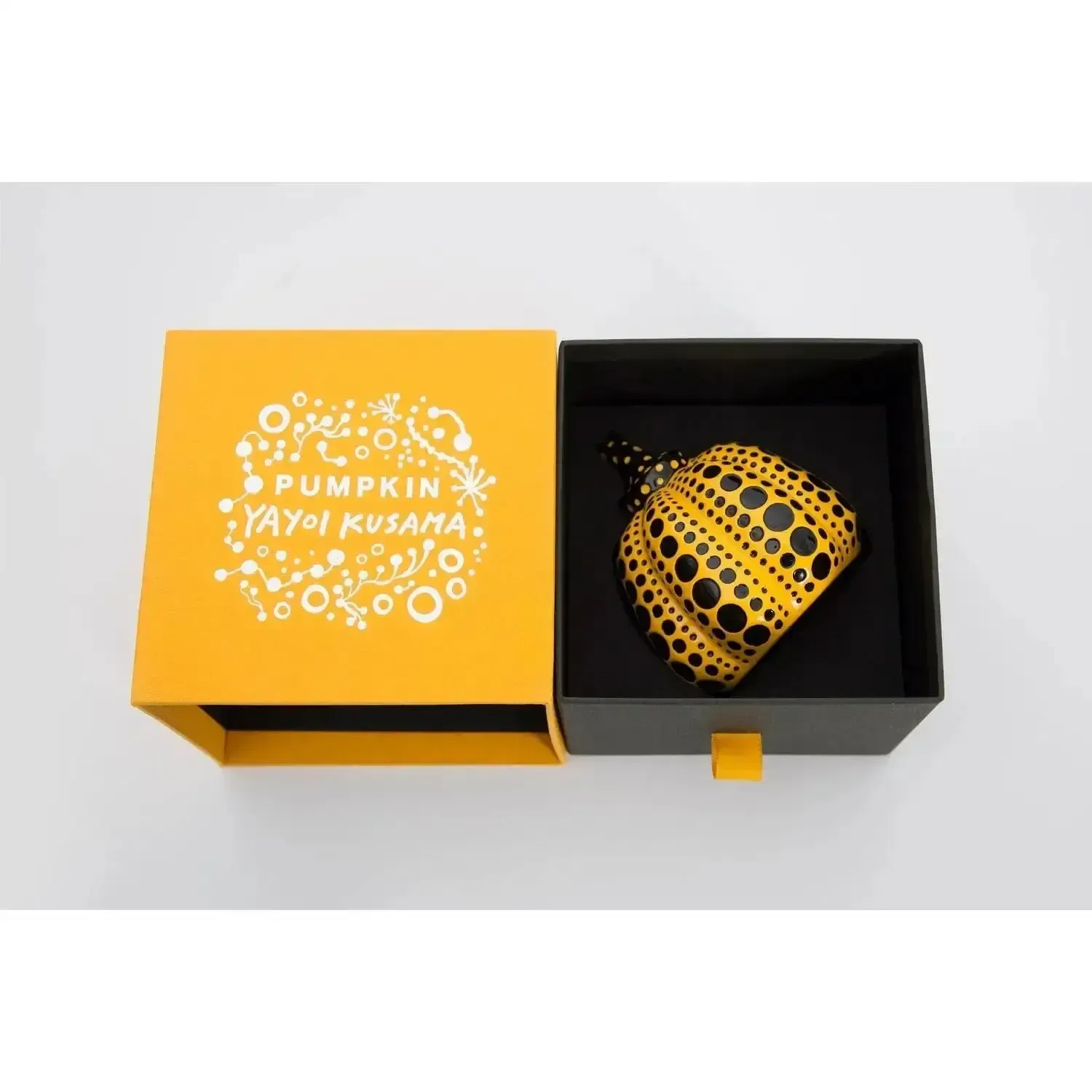 Yayoi Kusama Limited Edition Hand Painted Resin Mini Pumpkin Yellow photo vintage