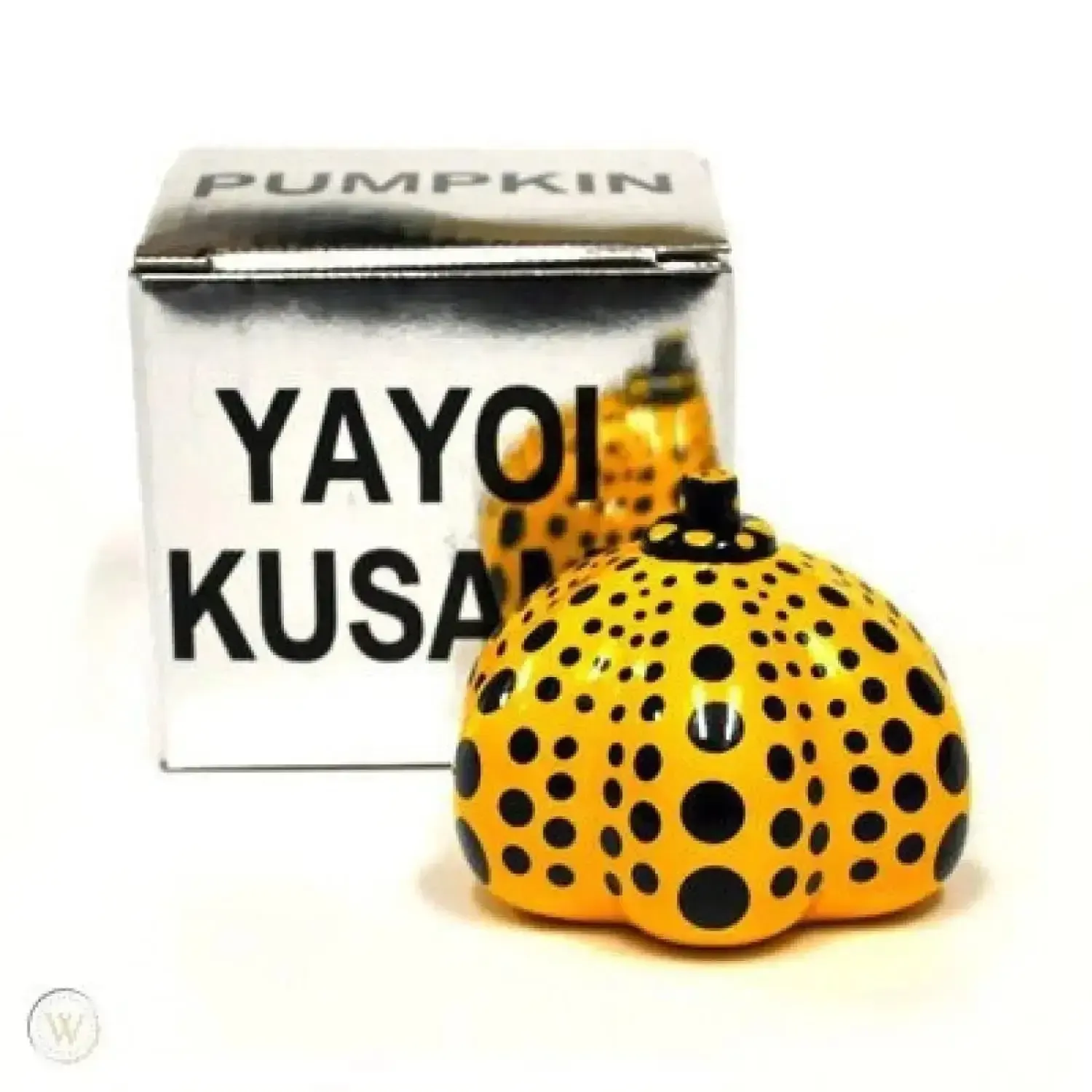 Sculpture presse-papiers en porcelaine émaillée Yayoi Kusama, édition limitée, jaune Mini Pumpkin