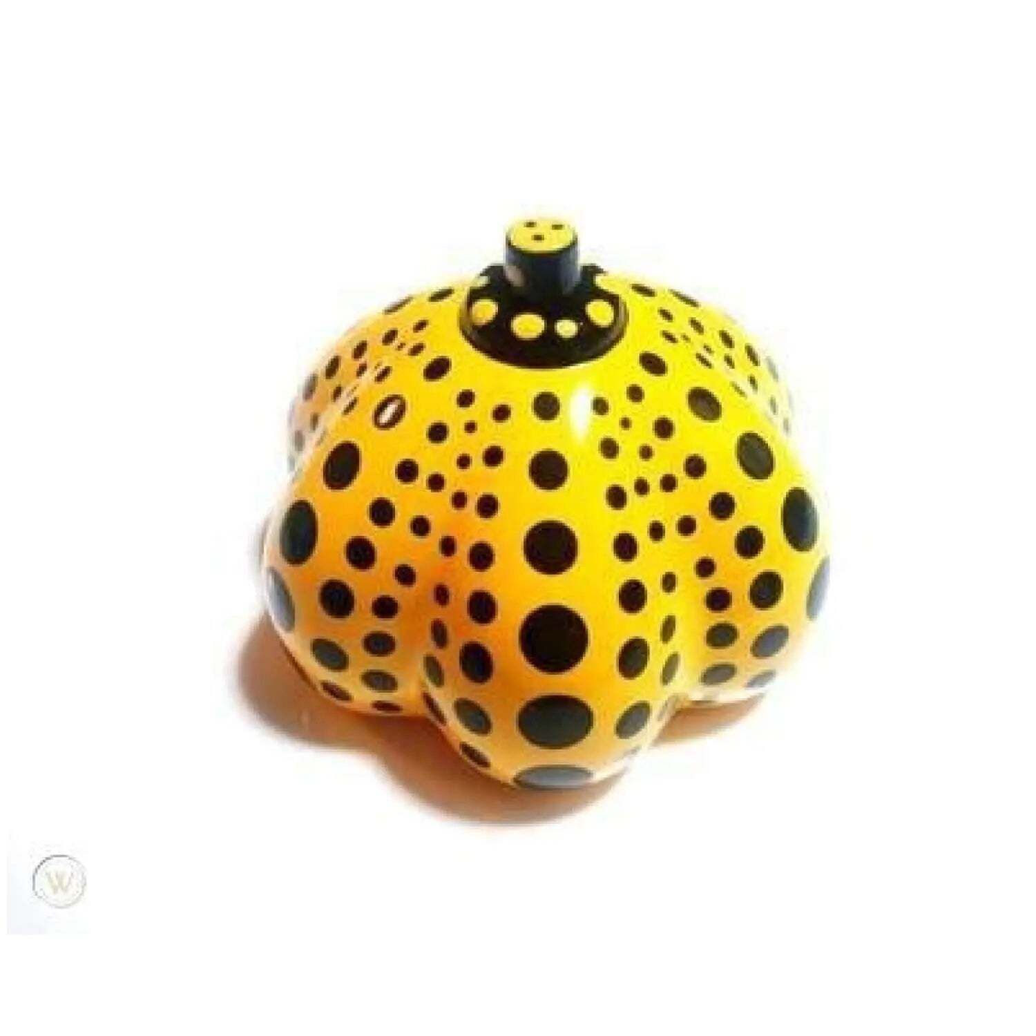 Yayoi Kusama Mini Yellow Pumpkin Limited Edition Porcelain Paperweight Sculpture photo for sale