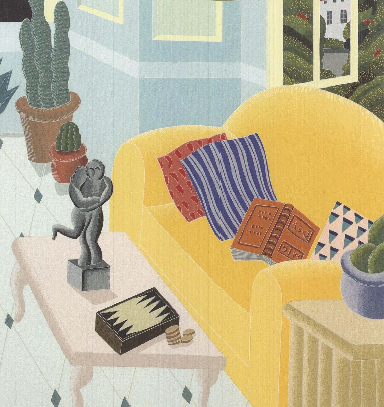 Thomas Mcknight Green Studio 1994 Offset Lithograph Interior Art Poster photo for sale