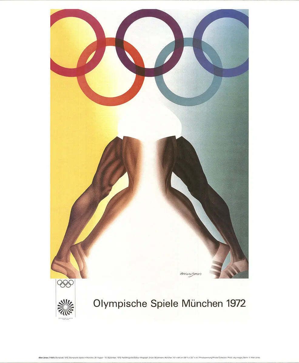 Allen Jones Munich 1972 Olympic Games Vintage Pop Art Poster