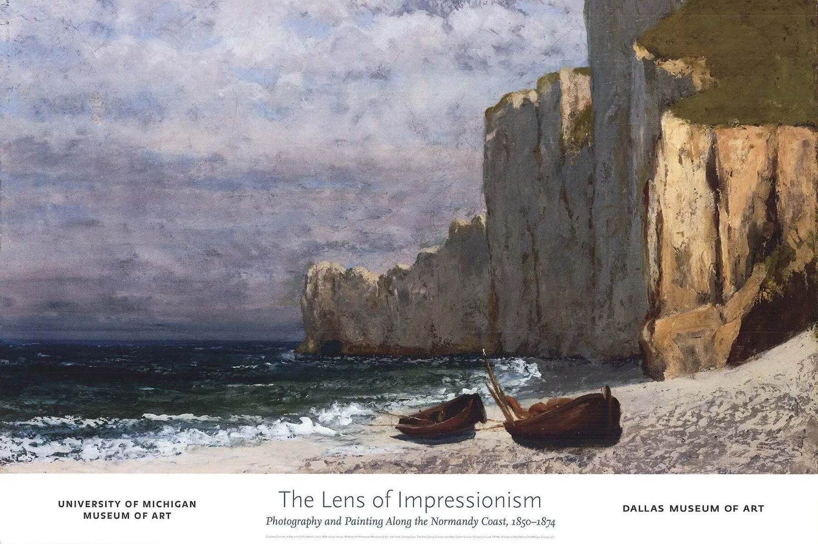 Affiche d'exposition Gustave Courbet, A Bay With Cliffs