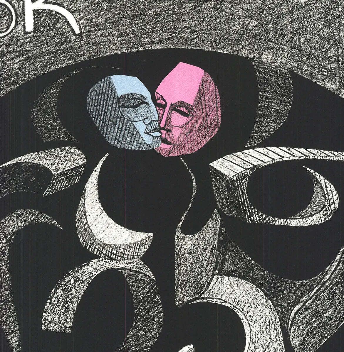 Ronald Satok, Of Masks and Man, lithographie originale, 1972 photo Art