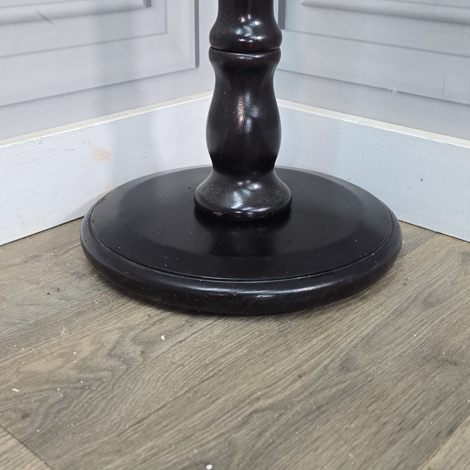Vintage Wooden Standard Lamp   Retro Turned Floor Room Light   For Re Wire photo Lighting