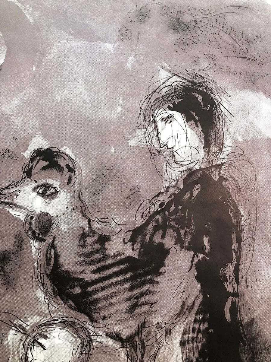 Affiche d'exposition Marc Chagall Galerie Maeght 1973, grand format photo for sale