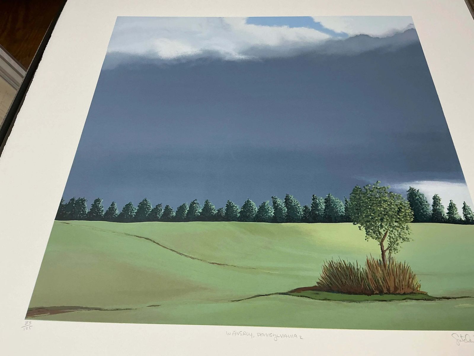 photo for sale Sérigraphie signée Gretchen Dow Simpson, Waverly, Pennsylvanie, édition limitée