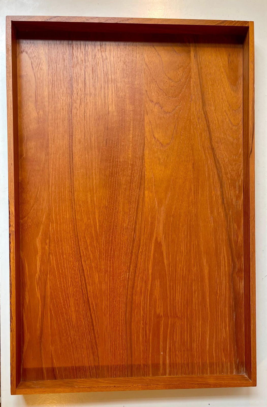Vintage Danish Modern Large Serving Tray In Teak, 1960s photo for sale