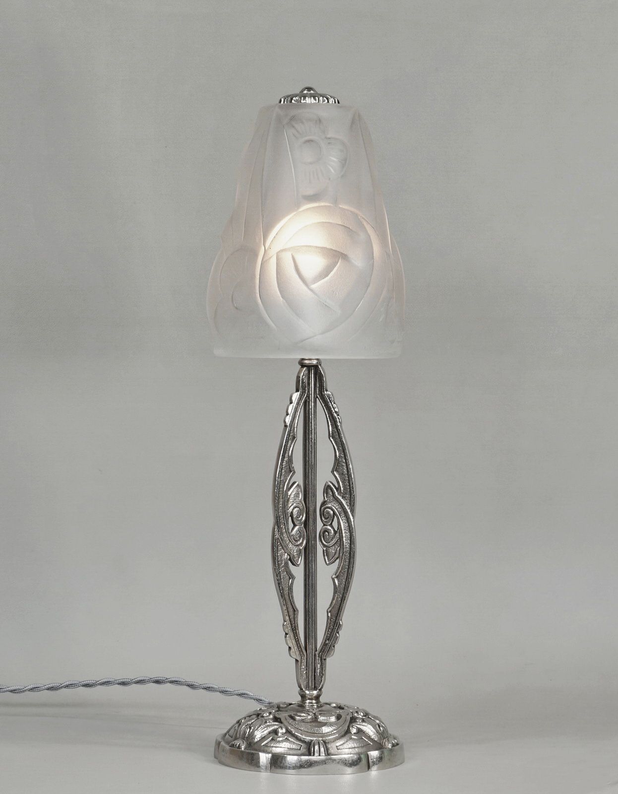 Franse art deco lamp ca. 1930 by Degue