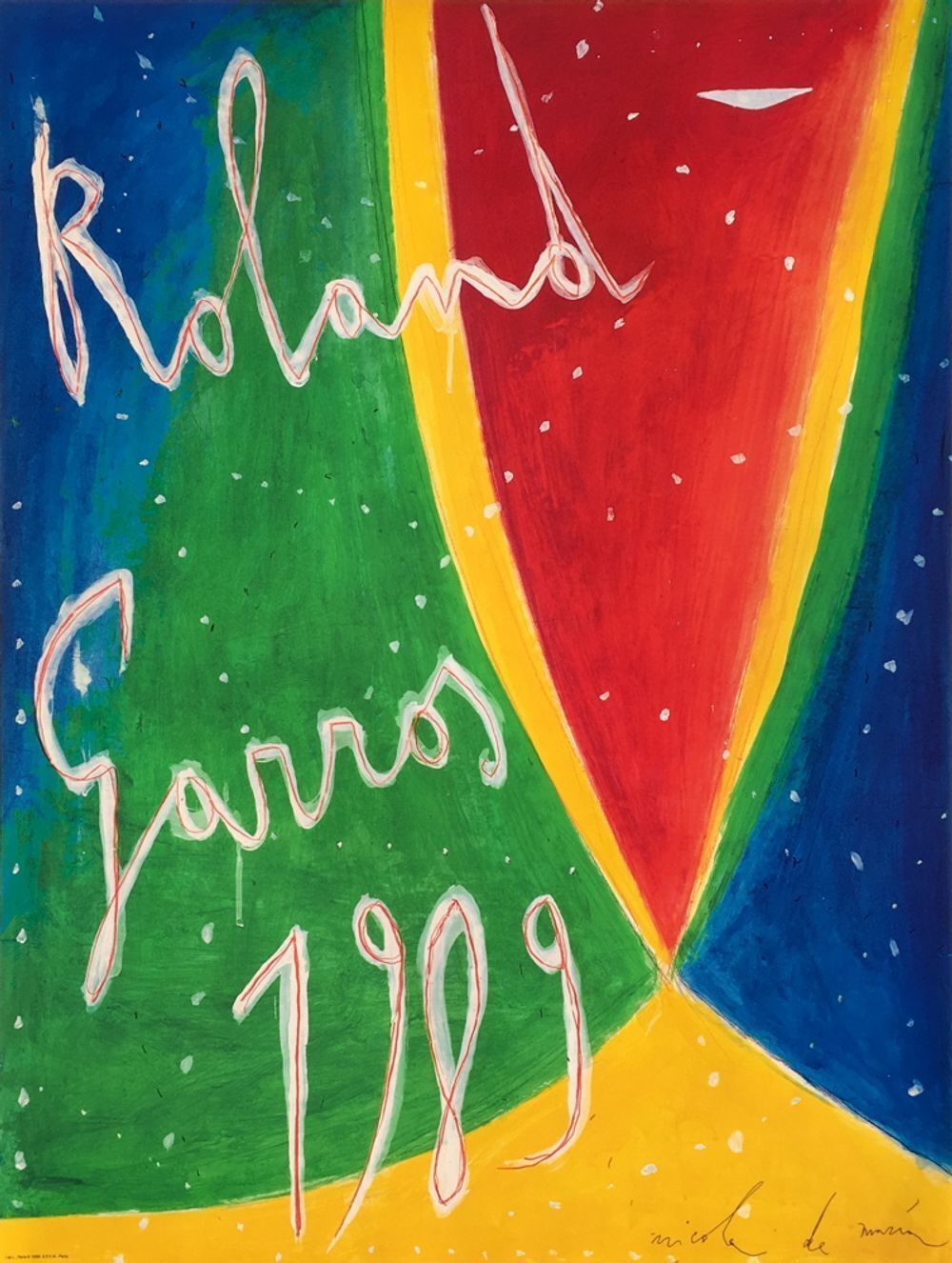 Affiches Officielles Roland Garros Poster 1989 Nicola De Maria
