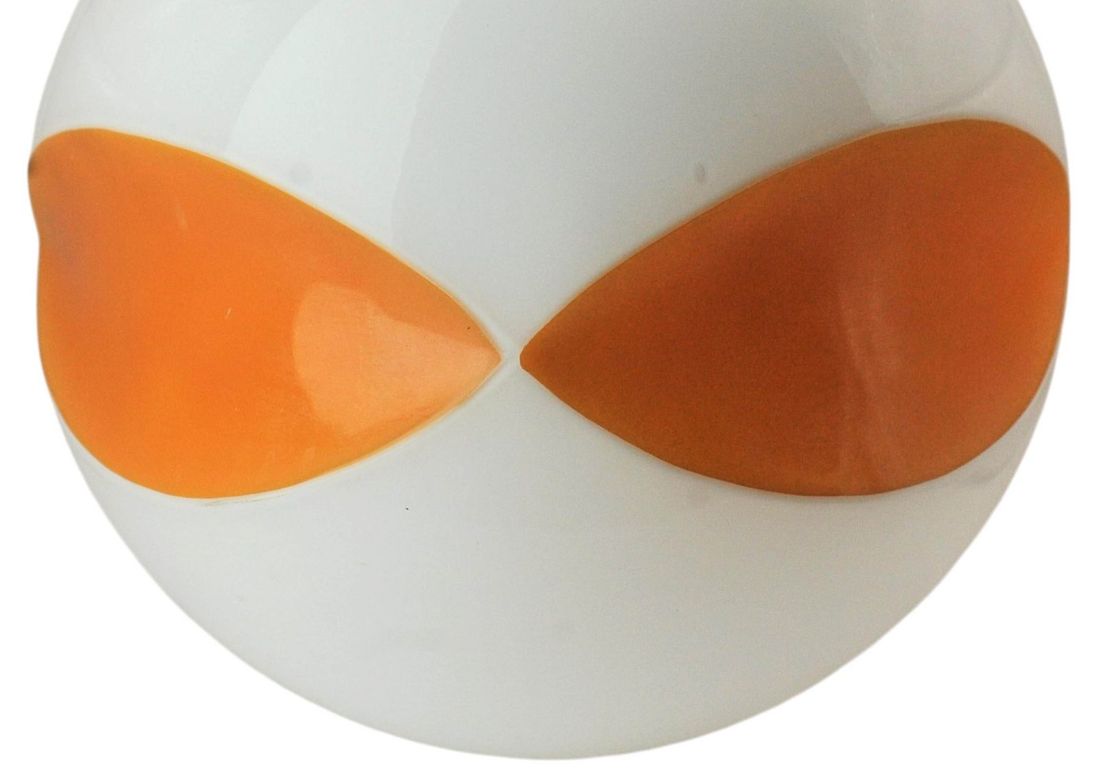Mid Century Modern Space Age Orange And White Italian Opaline Glass Lampshade photo 500.0