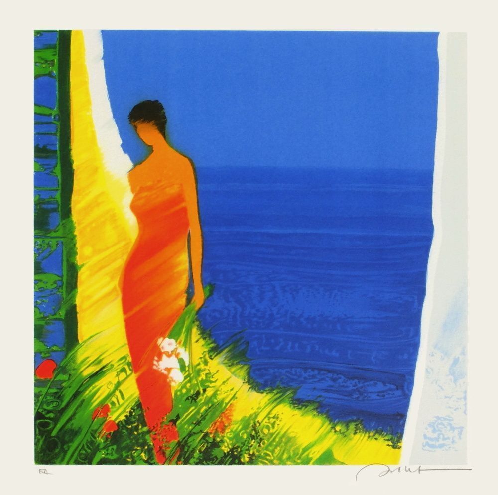 Emile Bellet Gesigneerde Litho Brise Marine