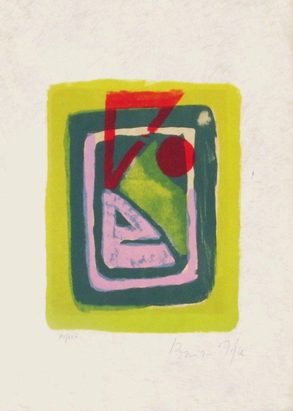 Lithographie signée Bram Van Velde Mp 146 1974