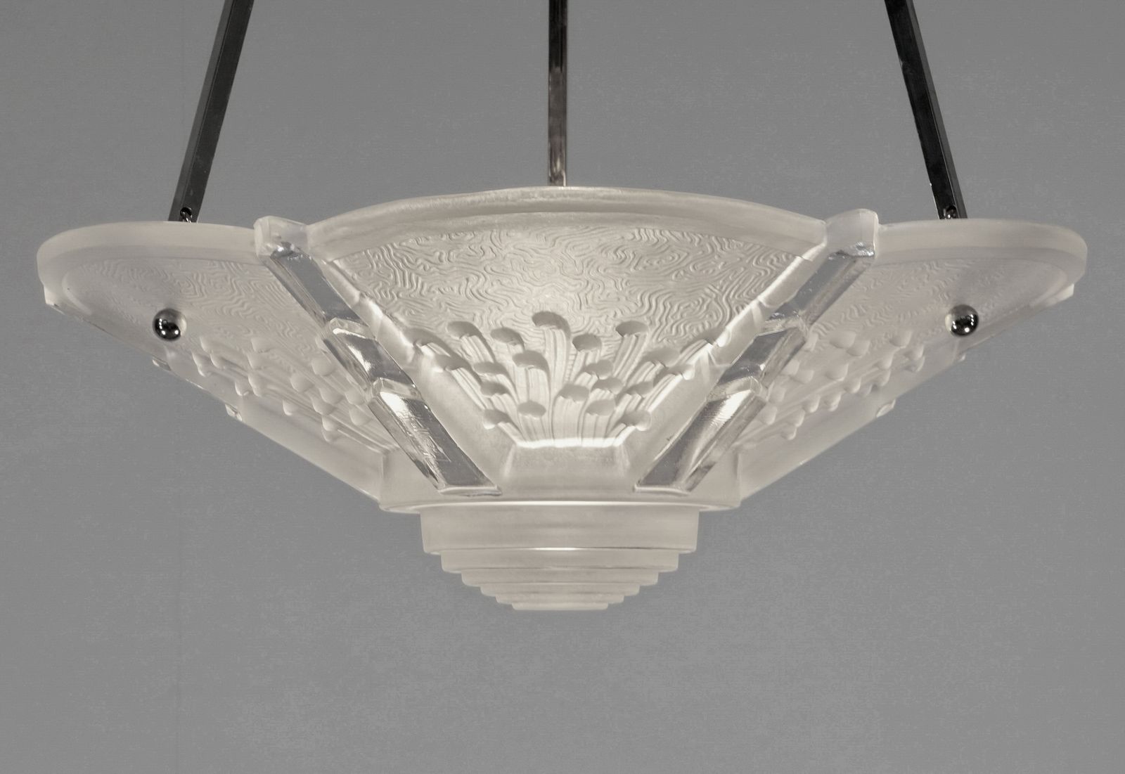 photo for sale Franse Art Deco Plafondlamp uit 1925 van Muller Frères