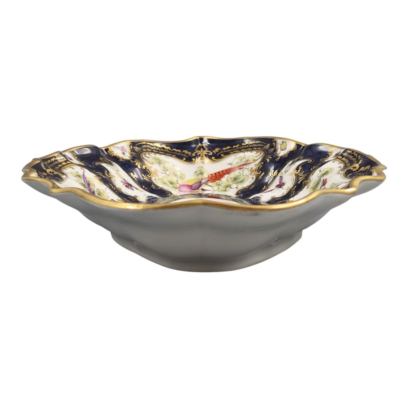 Edwardiaans Royal Worcester Blue Scale porseleinen schaal, 1901 photo vinterior
