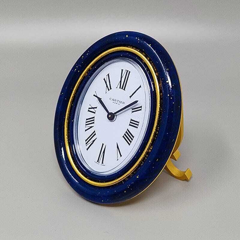 1980s Gorgeous Cartier Alarm Clock Pendulette Lapis Lazuli. Made In Swiss photo 2116.0