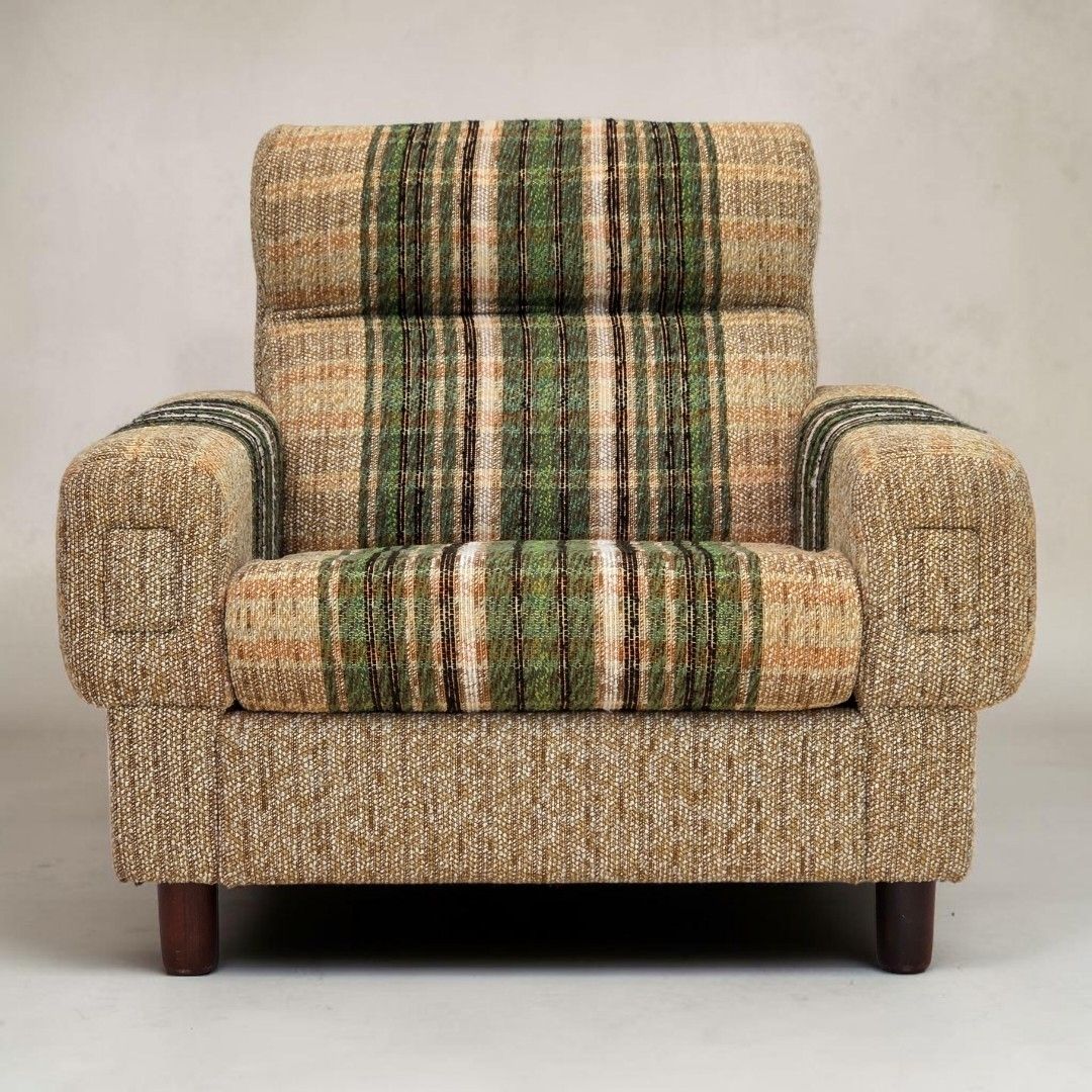 1980s, Danish Club Chair By Nisbo Horsens, Furniture Wool.
