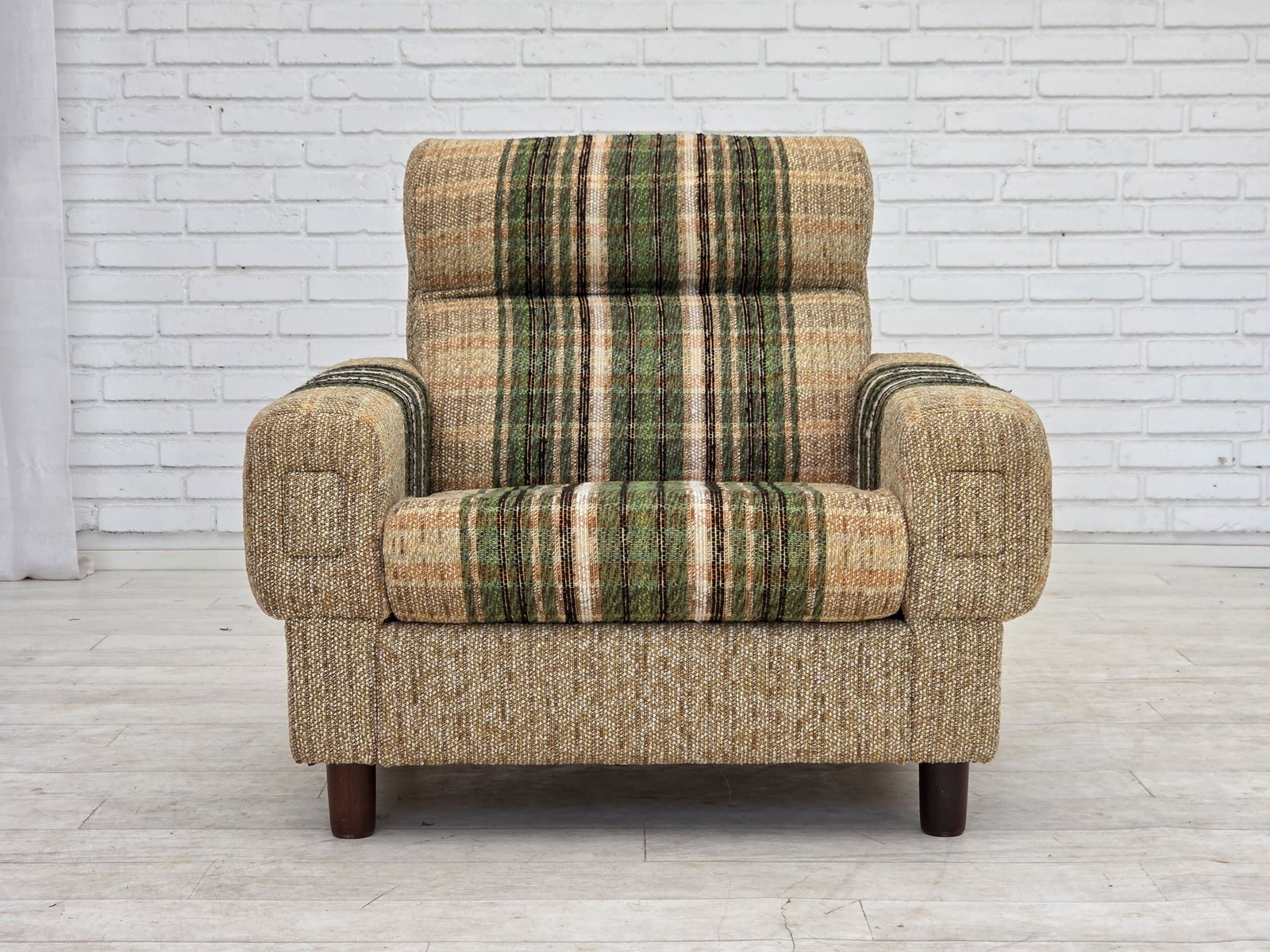 1980s, Danish Club Chair By Nisbo Horsens, Furniture Wool. photo furniture