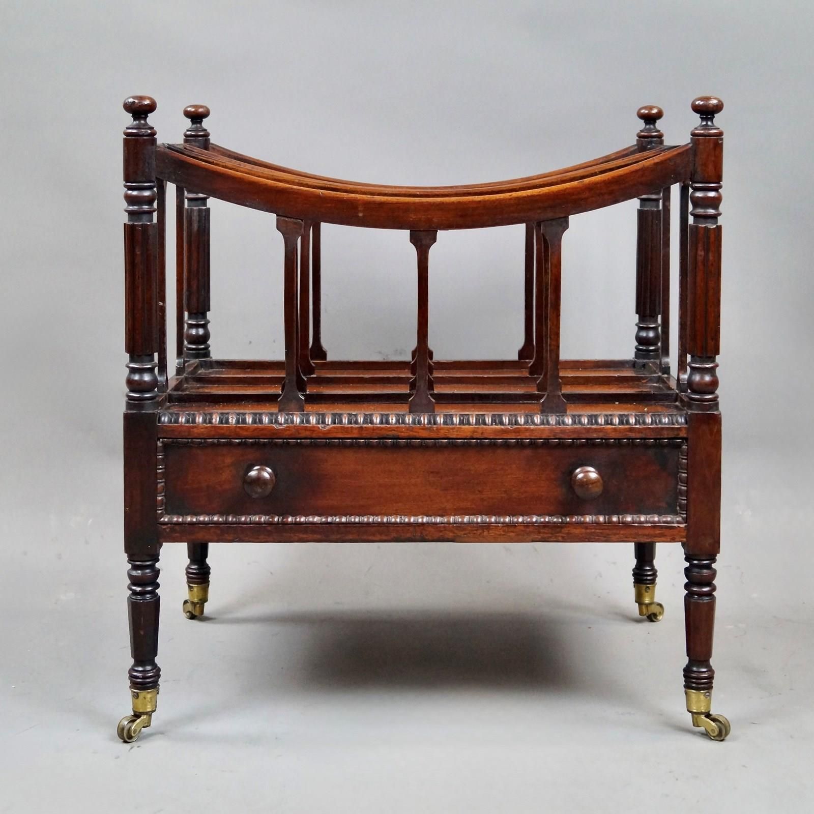 An Unusual William IV Mahogany Canterbury photo Home Decor