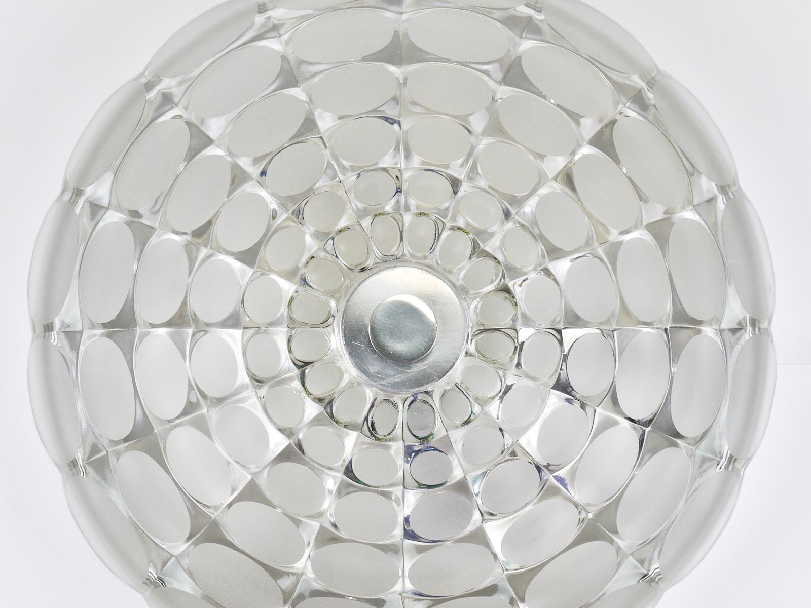 Verlichting Peill & Putzler Grote Ronde Op Art Glazen Wandlamp, 1970s photo