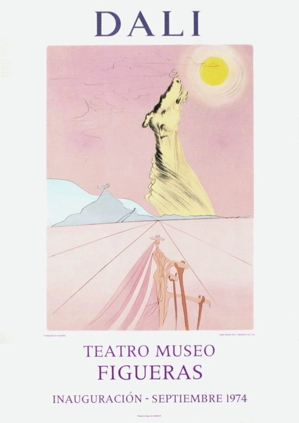 Affiche Expo 74 Teatro Museo Figueras Inauguracion 6, d'après Salvador Dali