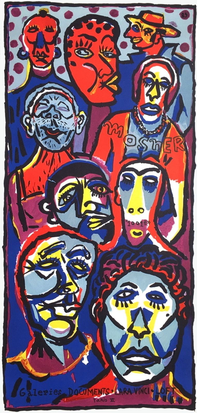 Affiche Expo 89 Galerie Lara Vinci, Ricardo Mosner