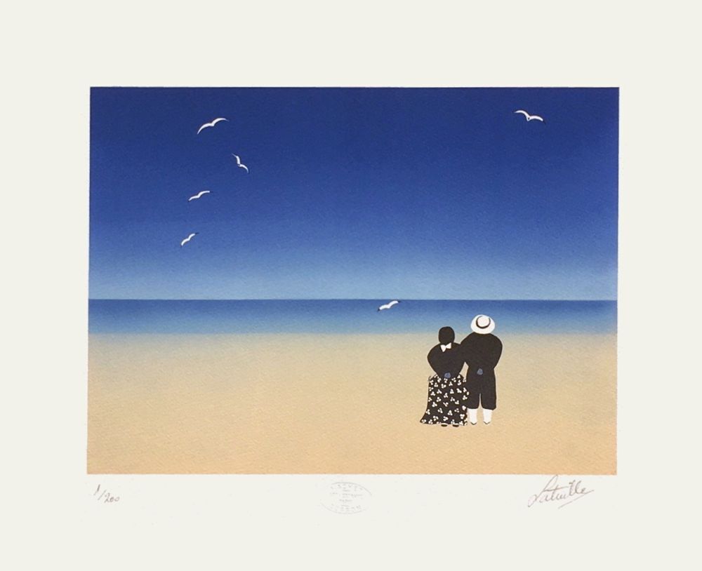 Francis Latreille Gesigneerde Lithografie Les Amoureux 1995