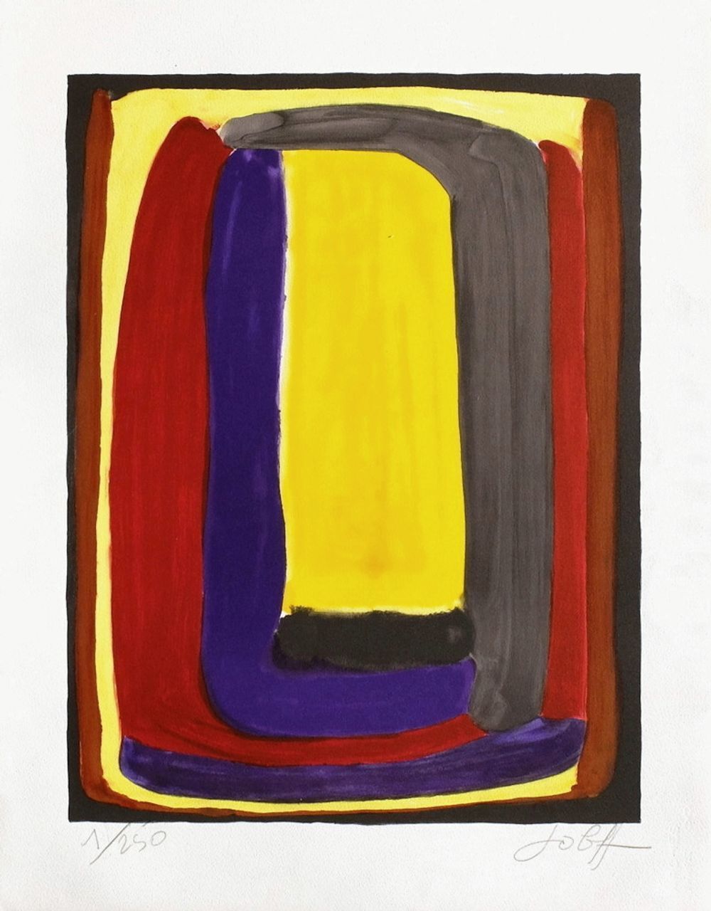 Michel Saloff Coste Gesigneerde Lithografie Composition II Dim à Revoir 2008