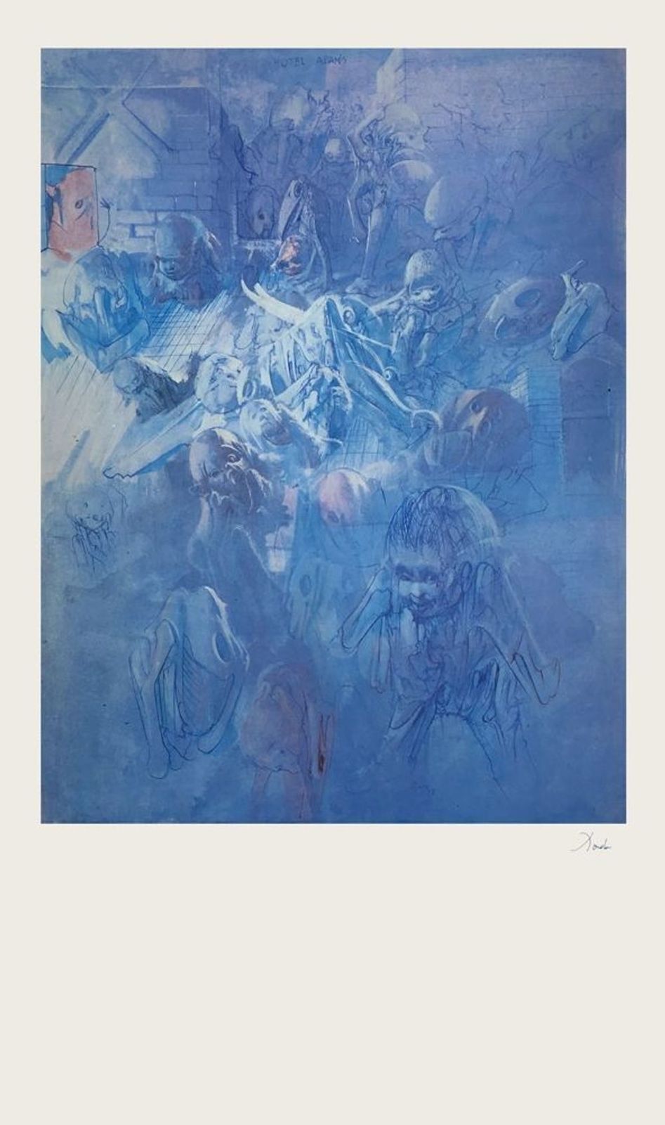 Miodrag Djuric Dado Gesigneerde Poster Galerie Isy Brachot Dessins 1979