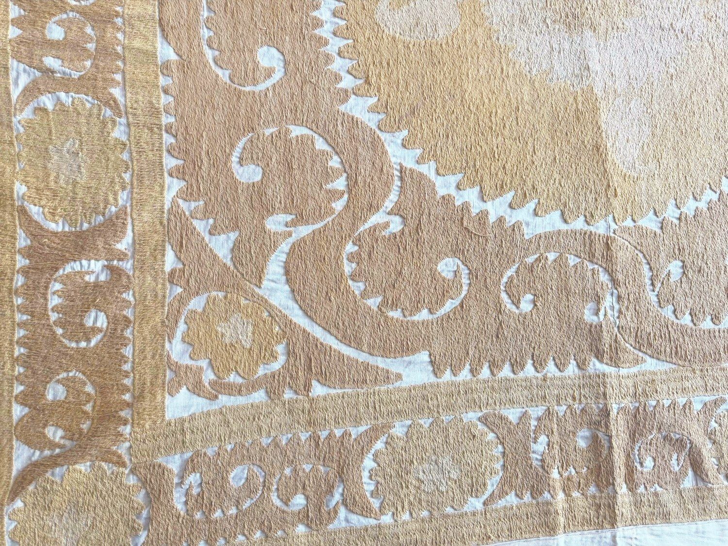 Decorative Suzani Tablecloth From Asian 135 X 150 Cm photo for sale
