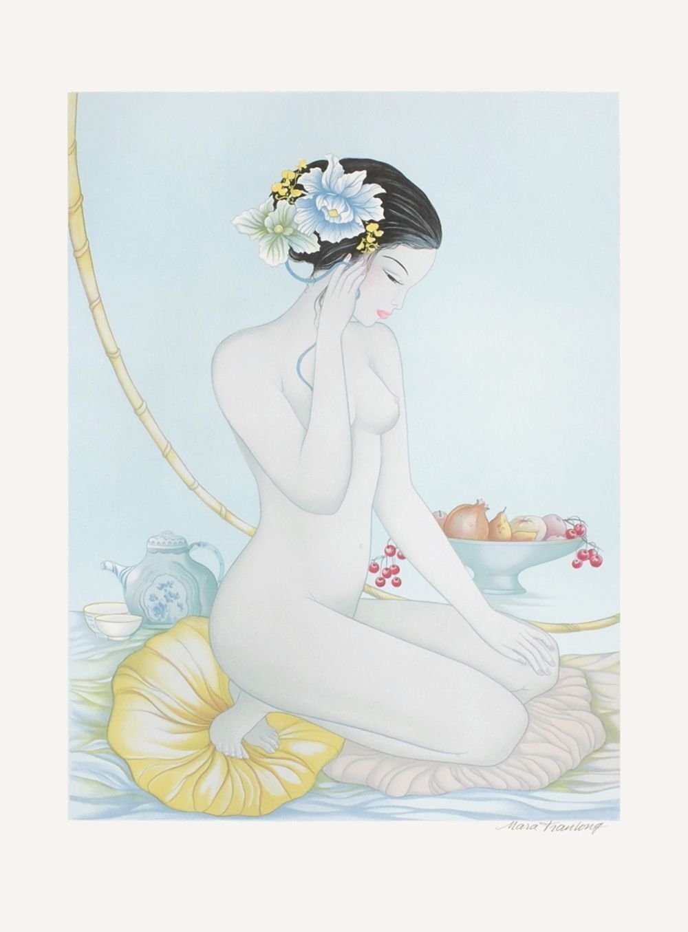 Mara Tran Long Gesigneerde Litho Aurélie 1987