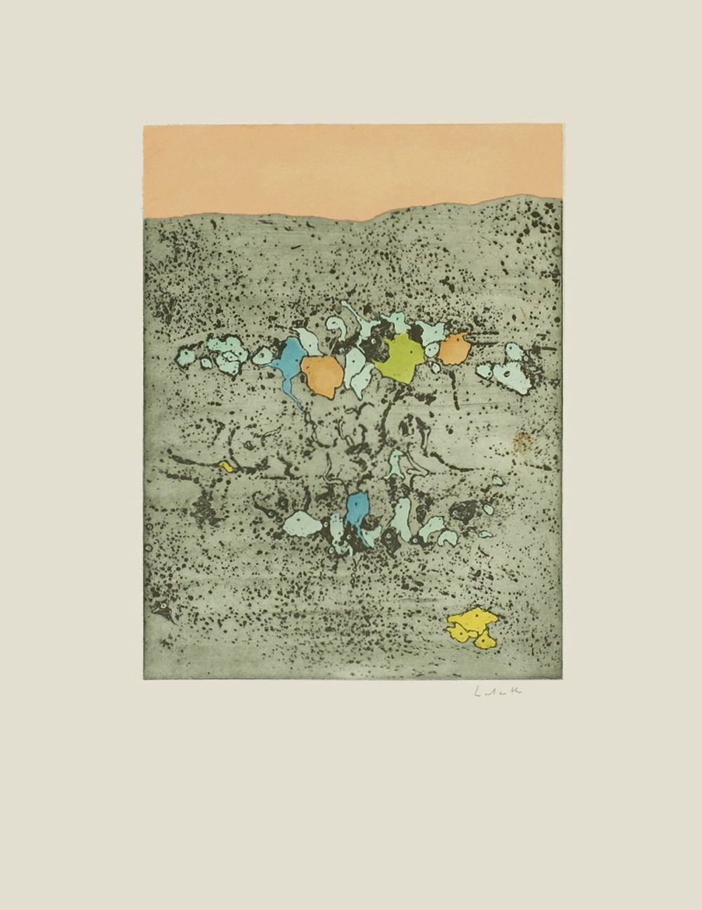 Philippe Labarthe Gesigneerde Ets Vision D'enfer 1975