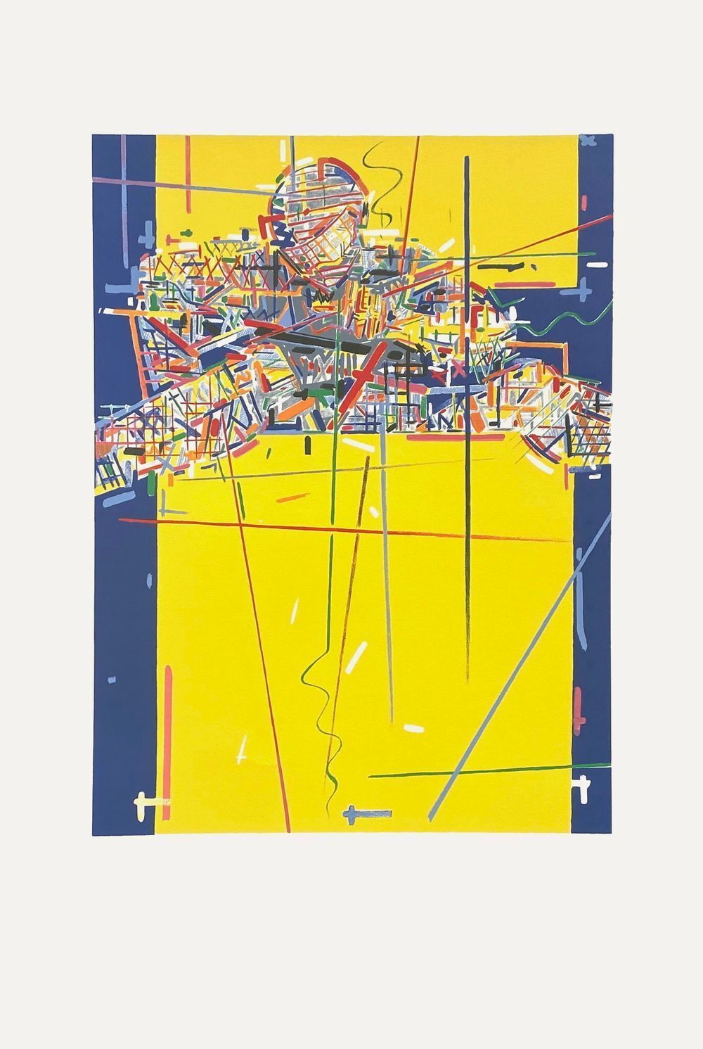Gérard Le Cloarec Screenprint Rythmes Statistiques 1984