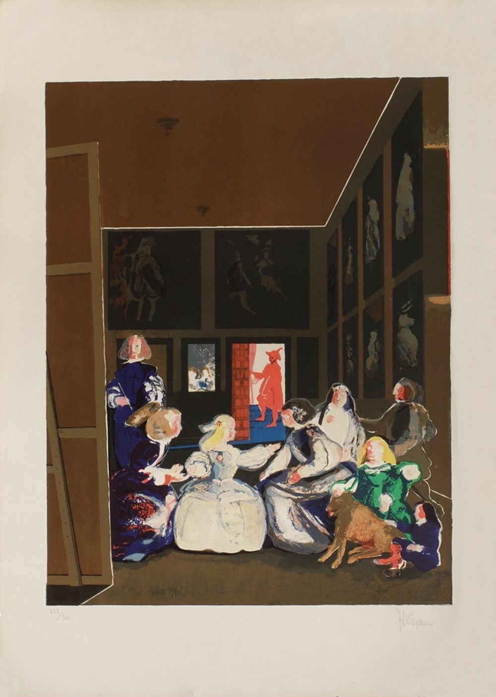 Herman Braun Vega Gesigneerde Litho Chez Velasquez 1985