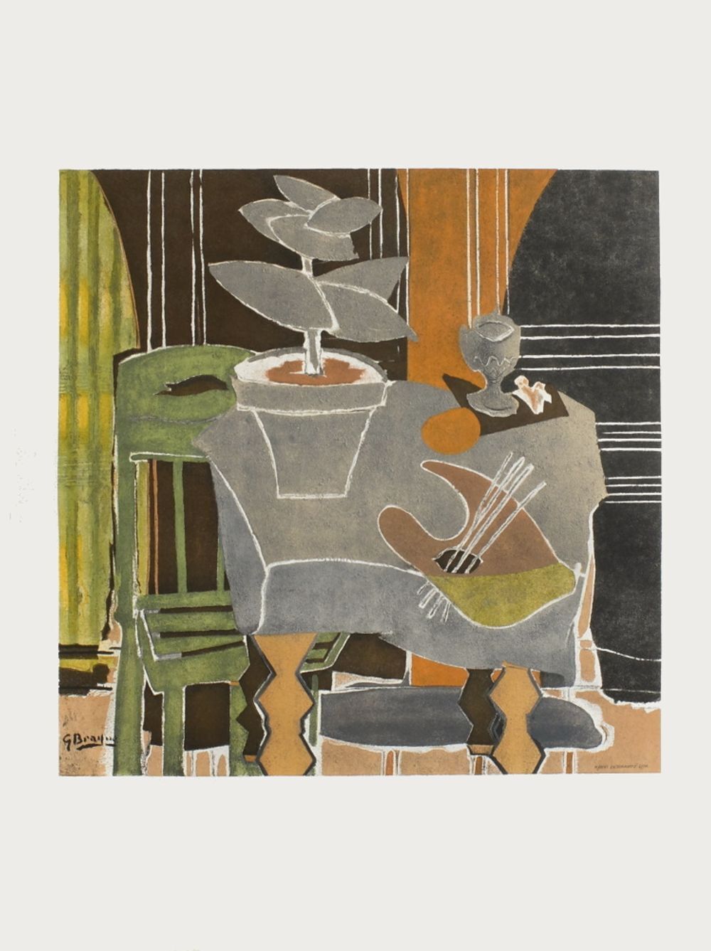 Georges Braque Poster Expo 61 Musée Galliéra (Avant La Lettre)