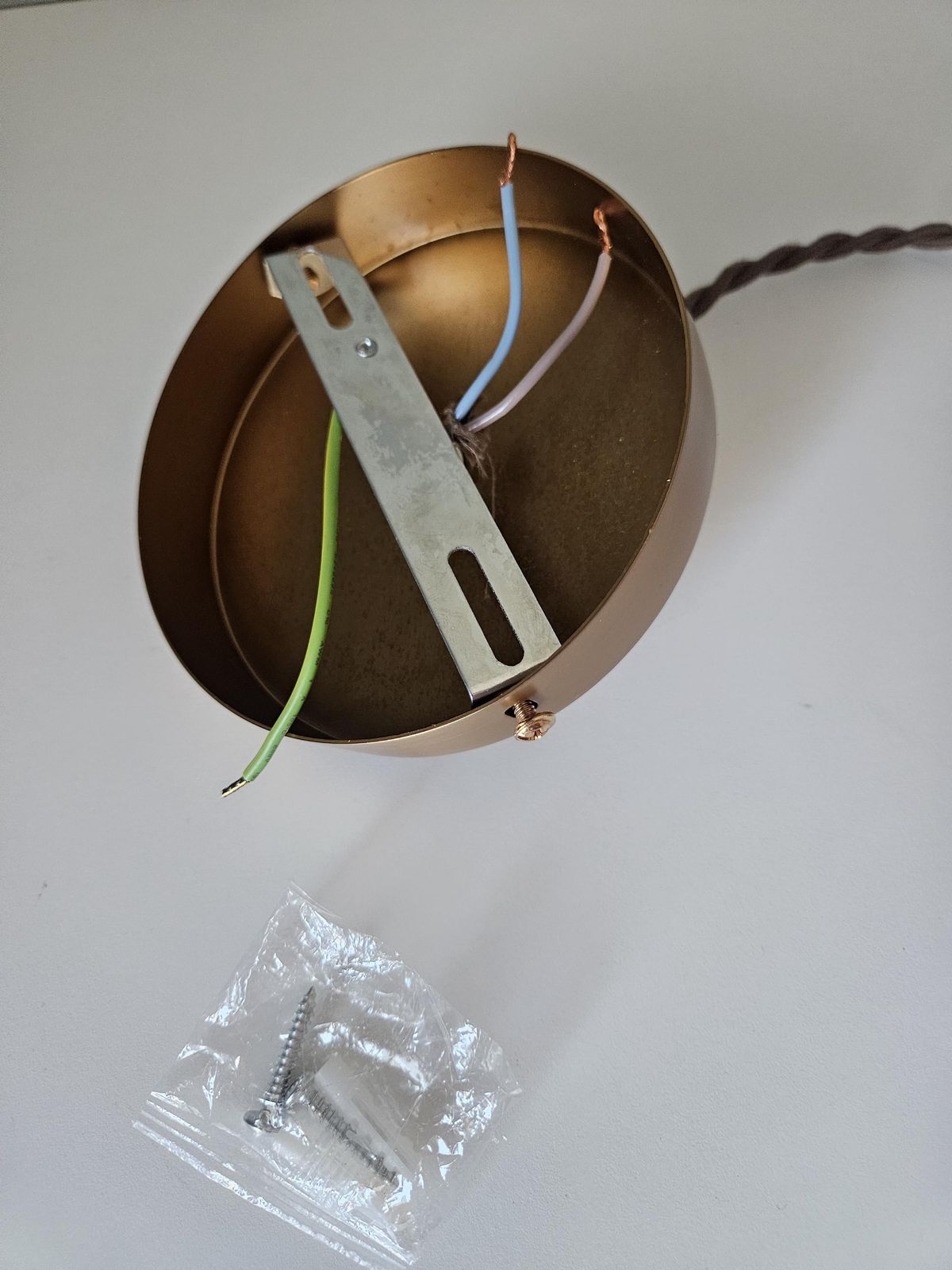 Set Of 2 Vintage Mint Green Glass Pendant Light, Mid Century Brass Accents photo vinterior
