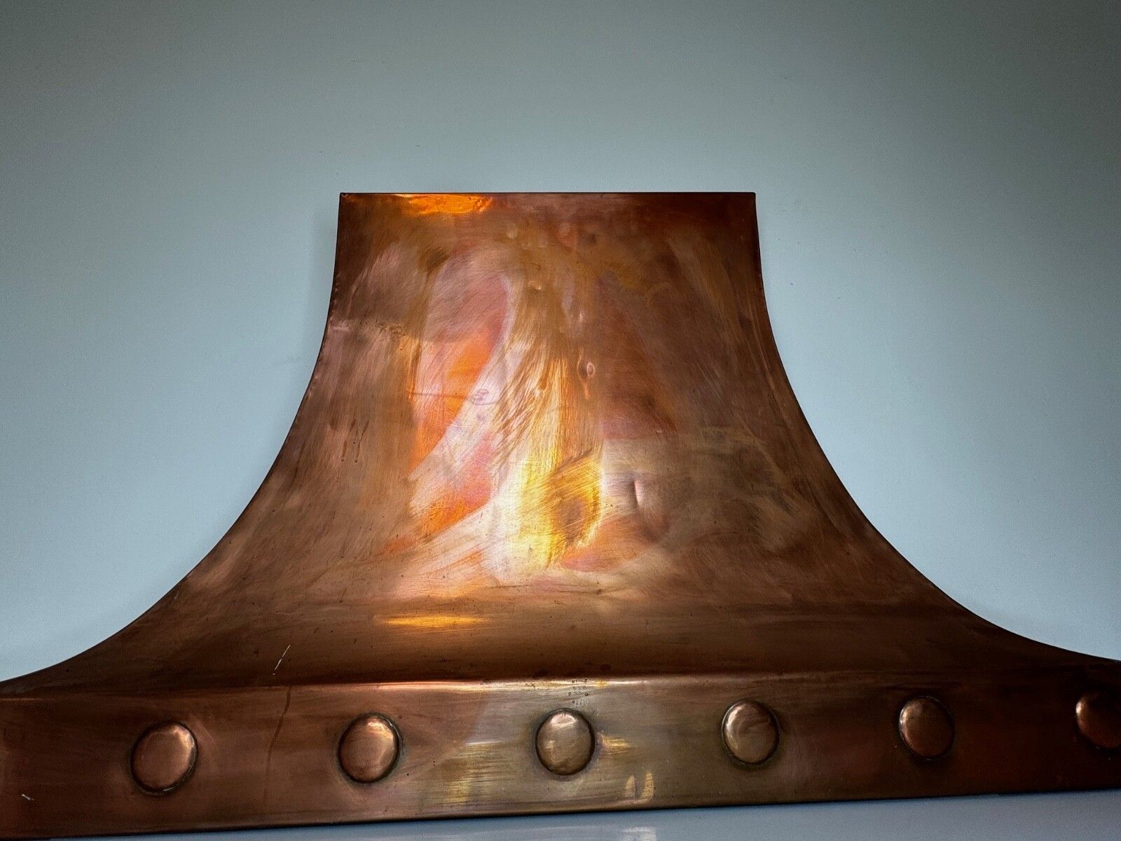 British Georgian Revival Copper Fireplace Hood Canopy Hand Hammered Masterpiece photo furniture