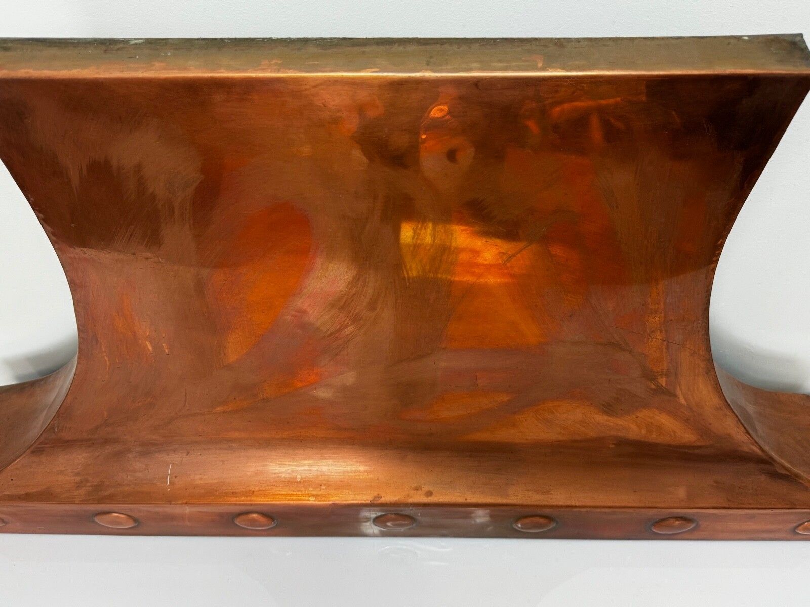 4500.0 British Georgian Revival Copper Fireplace Hood Canopy Hand Hammered Masterpiece photo
