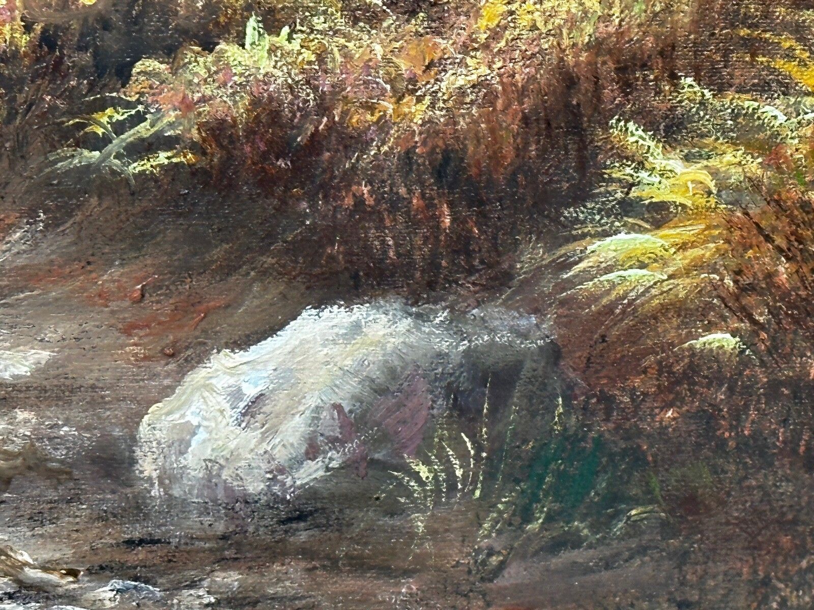 photo vinterior Vintage olieverfschilderij Schotse Hooglanden schapen in het Ben Nevis-gebergte door Wendy Reeves